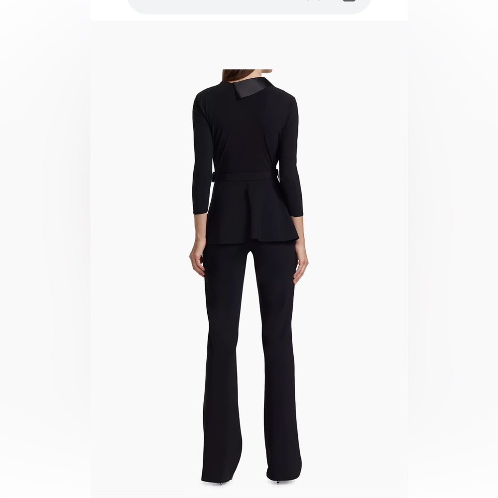 Chiara Boni La Petite Robe Kerolyn Black Flare Leg Jumpsuit Size 10-12 *Msrmnts - Picture 2 of 13